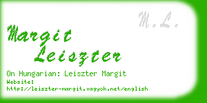 margit leiszter business card